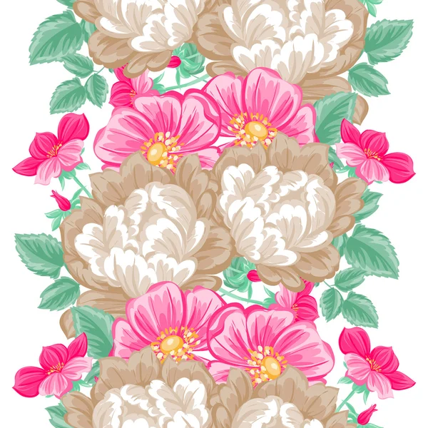 Bloemen naadloos patroon — Stockvector