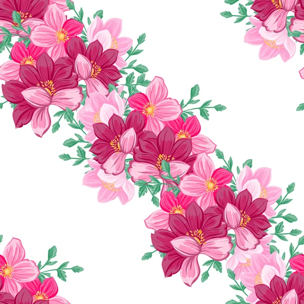 Bloemen naadloos patroon — Stockvector