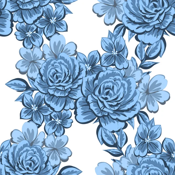 Bloemen naadloos patroon — Stockvector