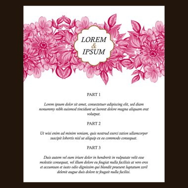 Düğün için çiçek ile hassas davet