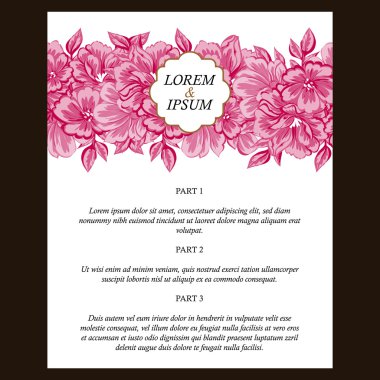 Düğün için çiçek ile hassas davet