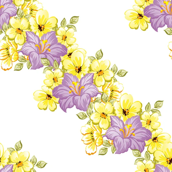 Motif floral sans couture — Image vectorielle