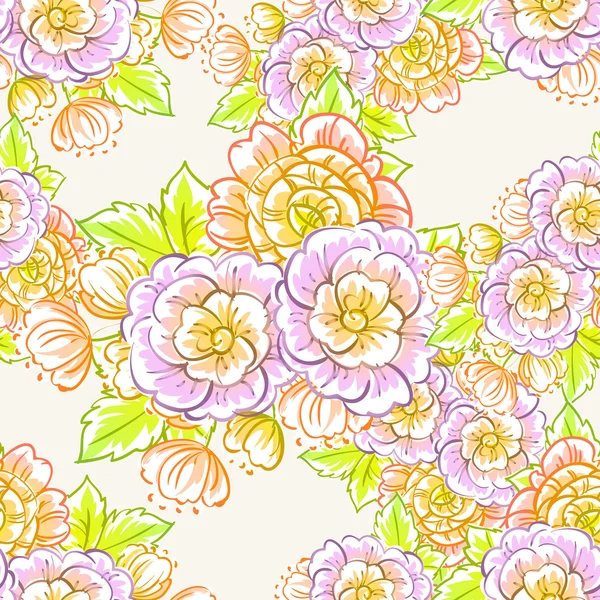 Floral seamless pattern — Stock Vector