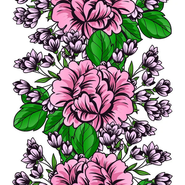 Motif floral sans couture — Image vectorielle