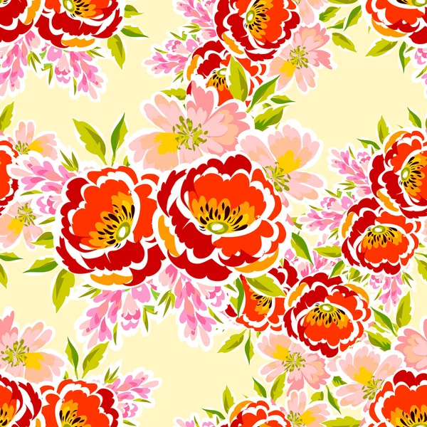 Bloemen naadloos patroon — Stockvector