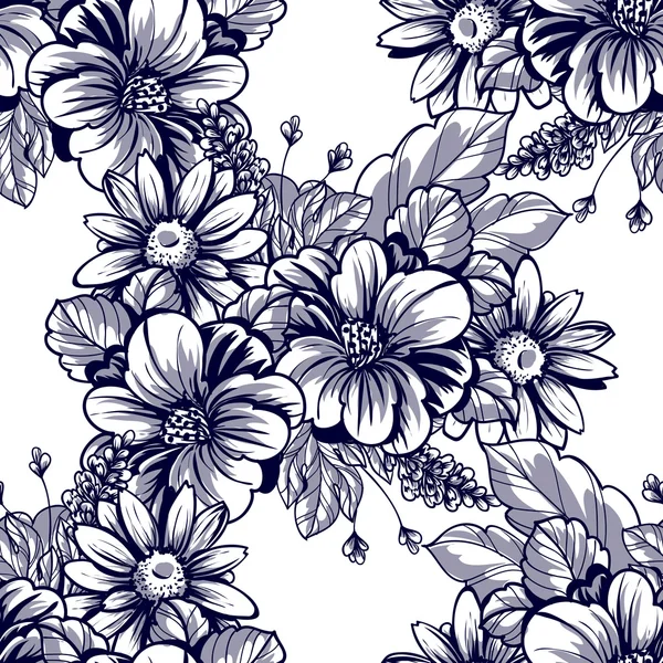 Motif floral sans couture — Image vectorielle