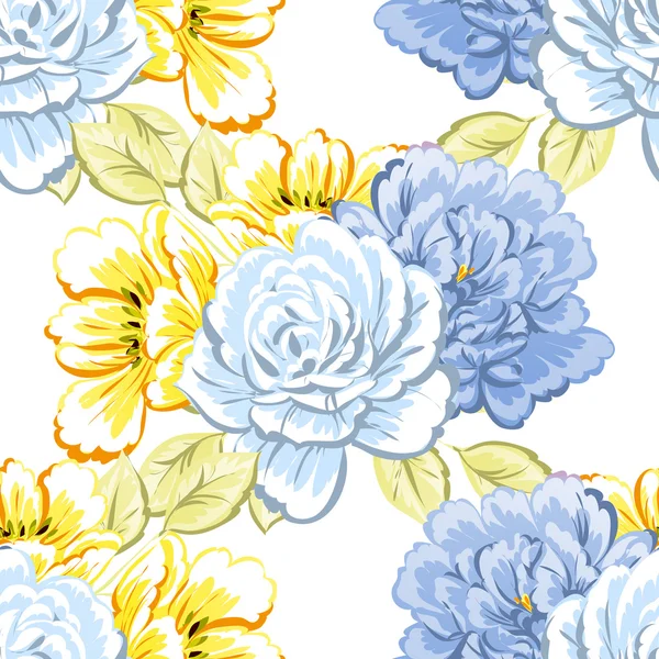 Motif floral sans couture — Image vectorielle