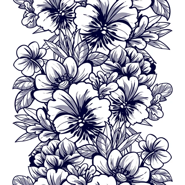 Bloemen naadloos patroon — Stockvector