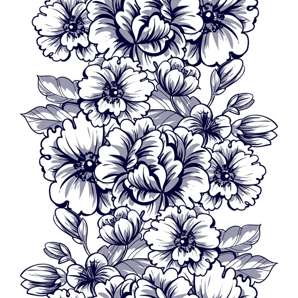 Motif floral sans couture — Image vectorielle