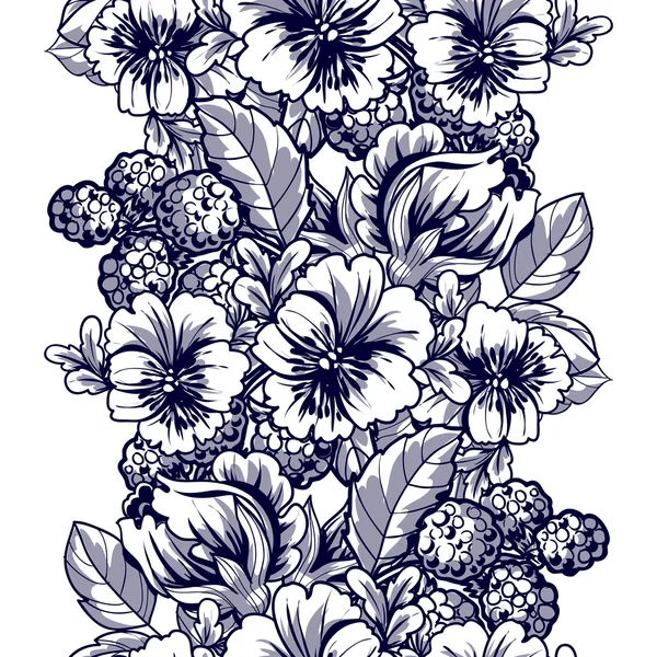 Motif floral sans couture — Image vectorielle