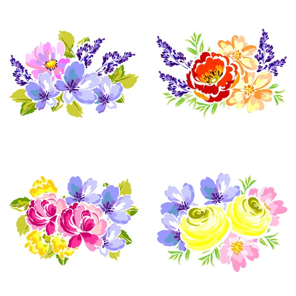 Bouquet di fiori set — Vettoriale Stock