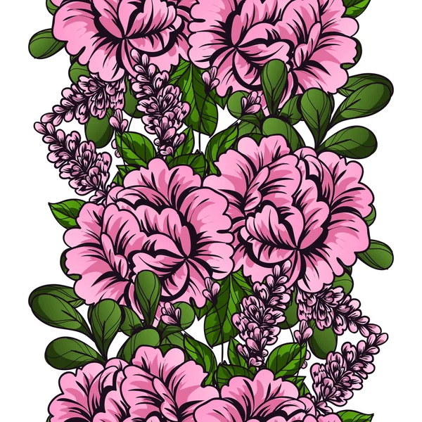 Motif floral sans couture — Image vectorielle