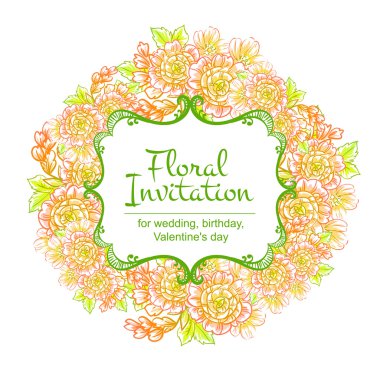 çiçekli narin davet