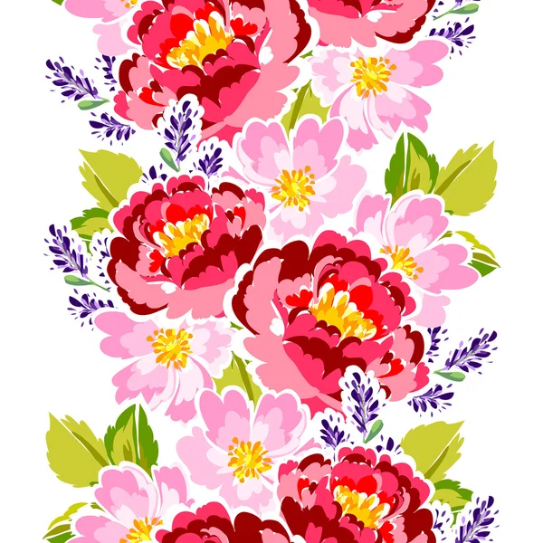 Motif floral sans couture — Image vectorielle