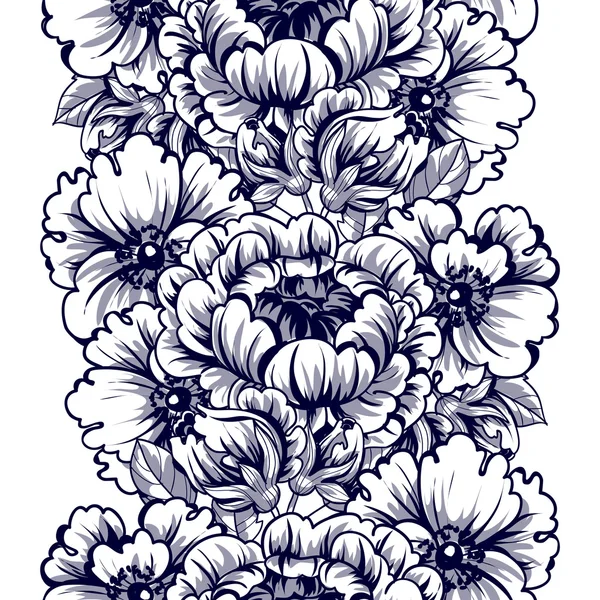 Motif floral sans couture — Image vectorielle