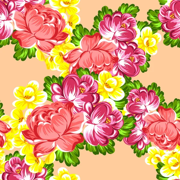 Motif floral sans couture — Image vectorielle