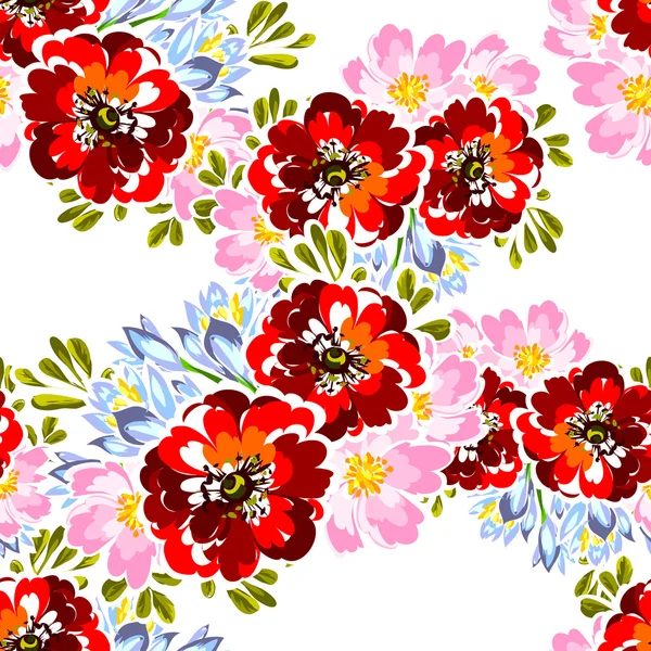 Bloemen naadloos patroon — Stockvector