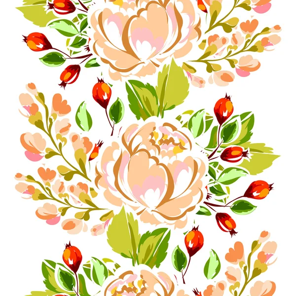 Motif floral sans couture — Image vectorielle