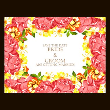 çiçekli narin davet