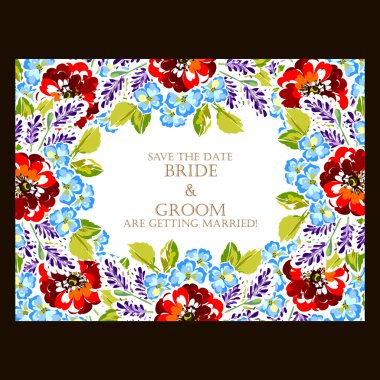 çiçekli narin davet