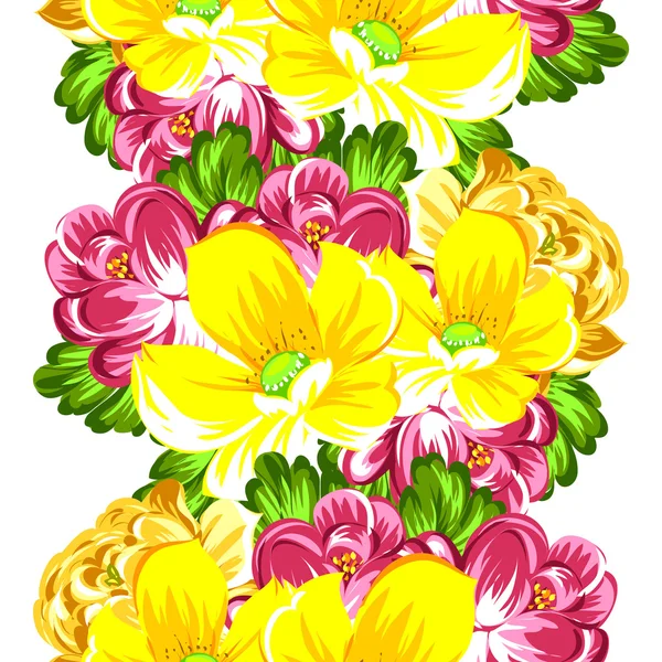 Motif floral sans couture — Image vectorielle