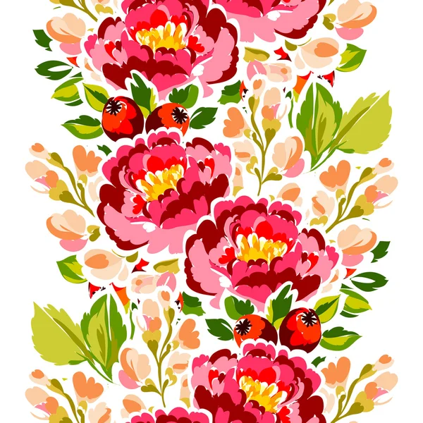 Motif floral sans couture — Image vectorielle