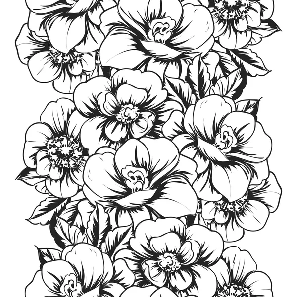 Bloemen naadloos patroon — Stockvector