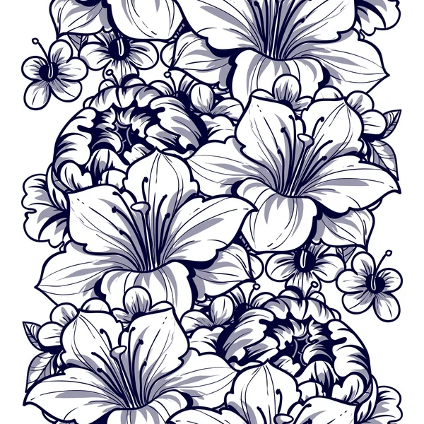 Motif floral sans couture — Image vectorielle