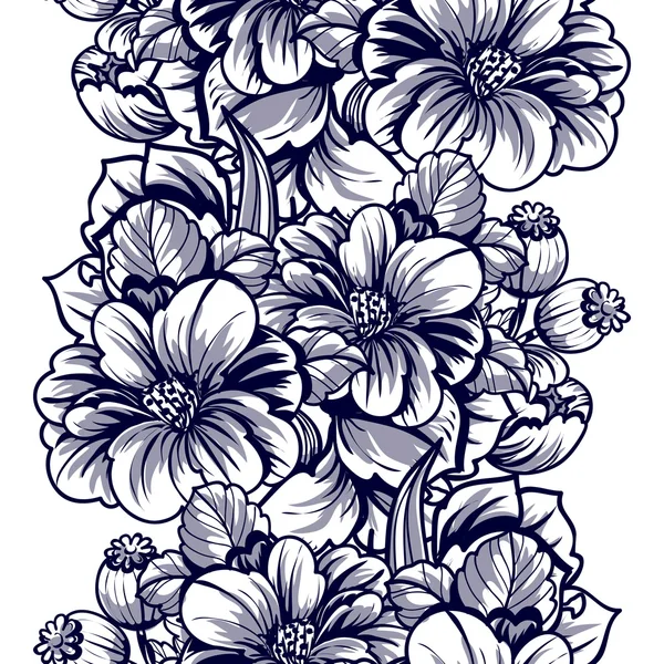 Motif floral sans couture — Image vectorielle