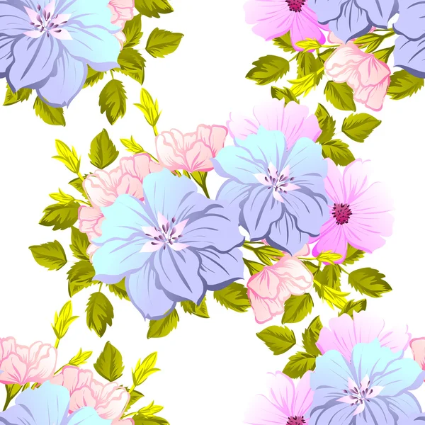 Bloemen naadloos patroon — Stockvector