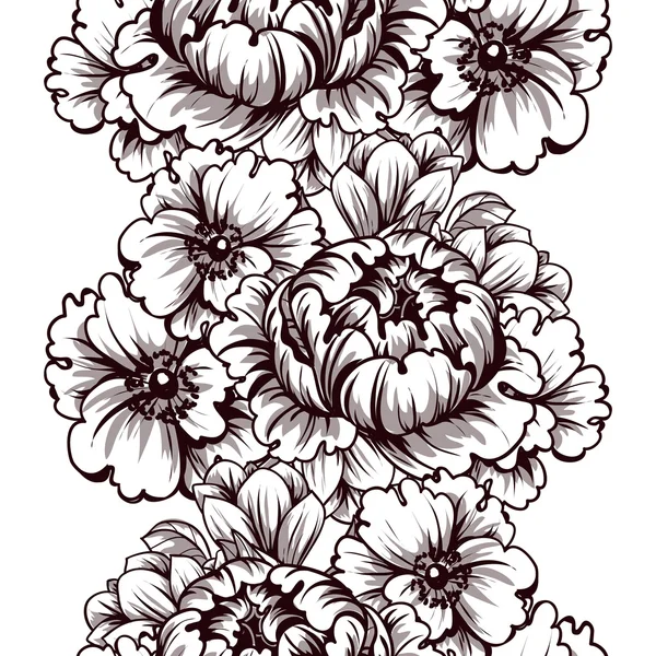 Motif floral sans couture — Image vectorielle