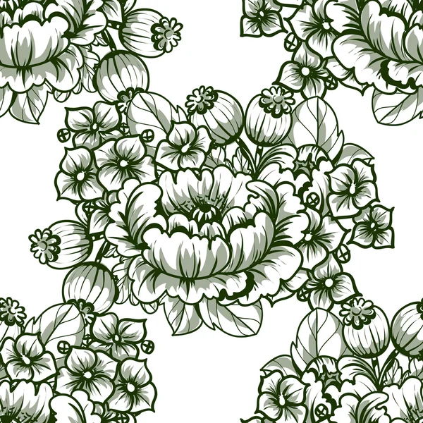 Patrón sin costura floral — Vector de stock