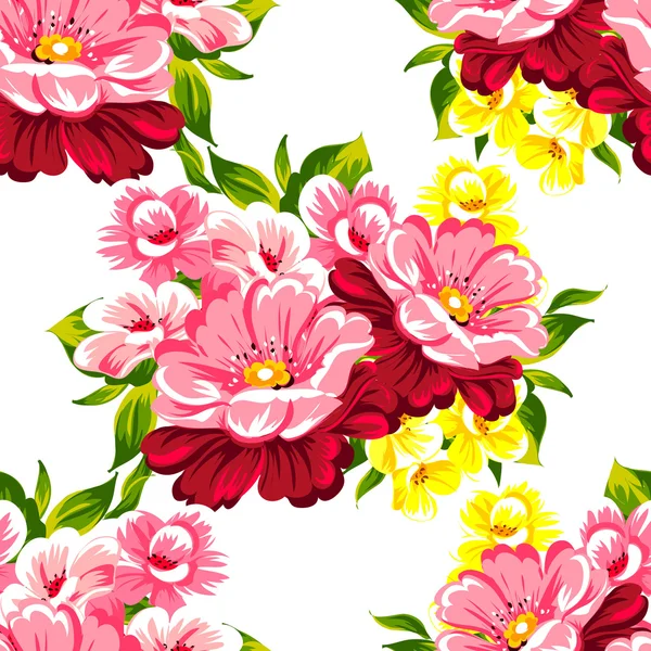 Motif floral sans couture — Image vectorielle