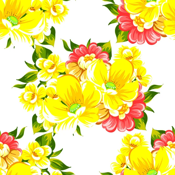 Motif floral sans couture — Image vectorielle