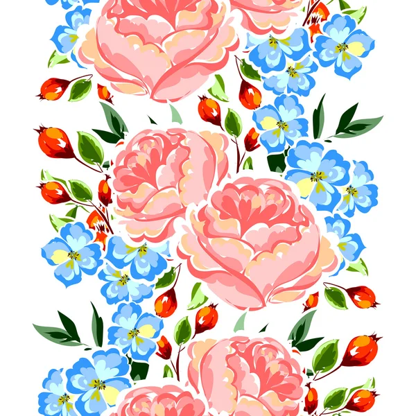 Motif floral sans couture — Image vectorielle