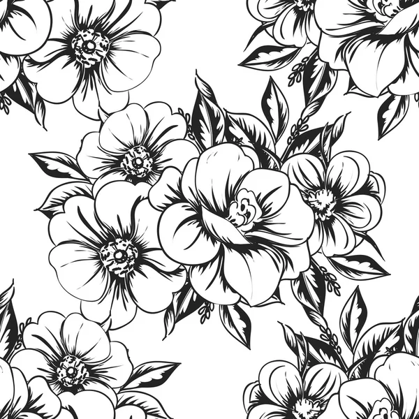 Motif floral sans couture — Image vectorielle