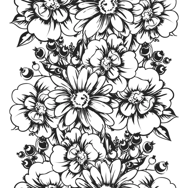 Motif floral sans couture — Image vectorielle