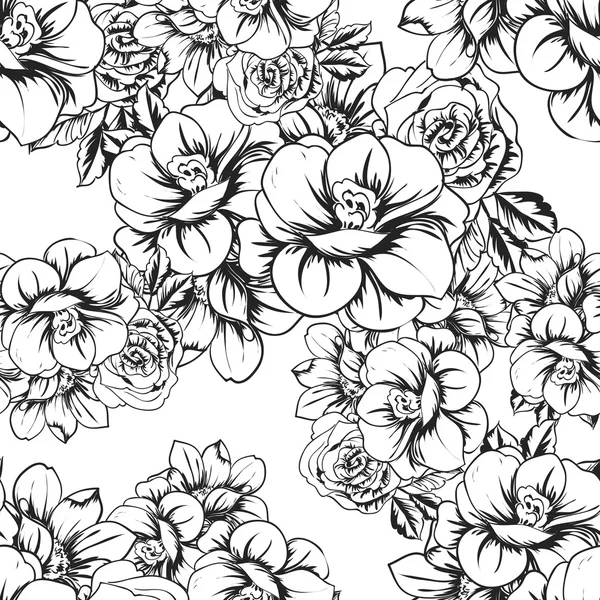 Bloemen naadloos patroon — Stockvector