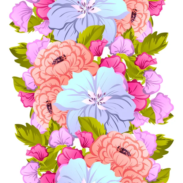 Motif floral sans couture — Image vectorielle