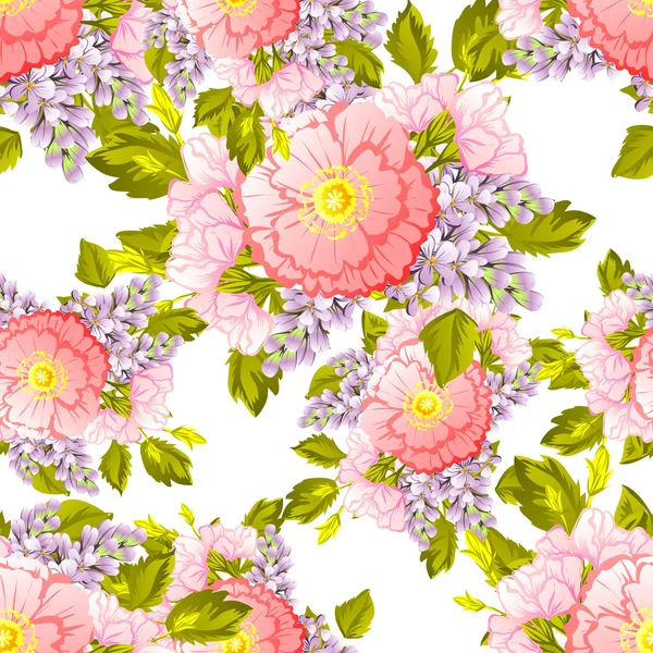 Motif floral sans couture — Image vectorielle