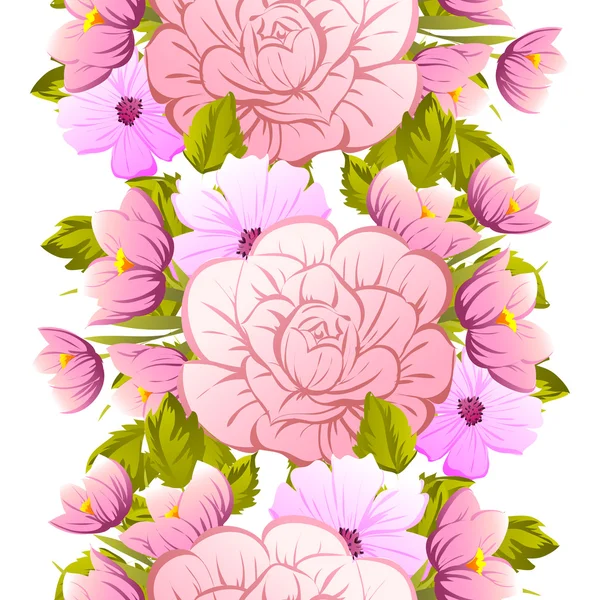 Motif floral sans couture — Image vectorielle