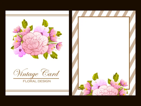 Delicate uitnodiging met bloemen — Stockvector