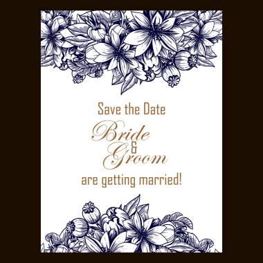 çiçekli narin davet