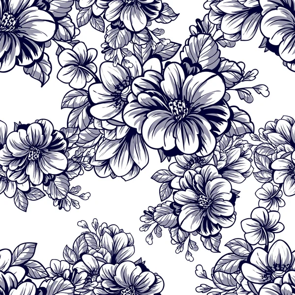 Patrón sin costura floral — Vector de stock