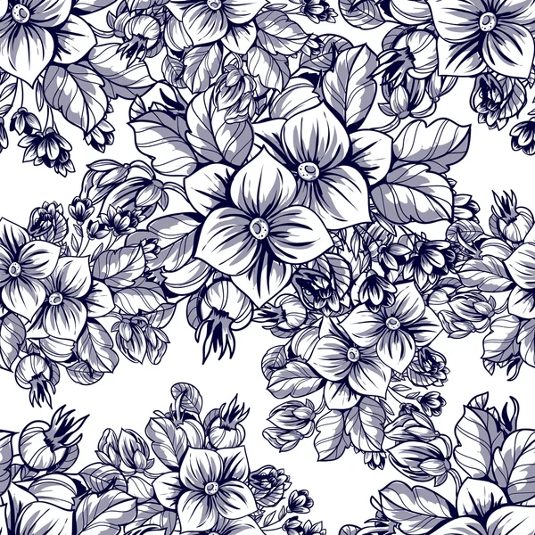 Motif floral sans couture — Image vectorielle