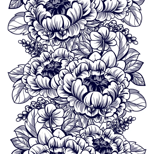 Bloemen naadloos patroon — Stockvector