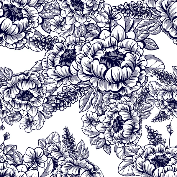 Motif floral sans couture — Image vectorielle