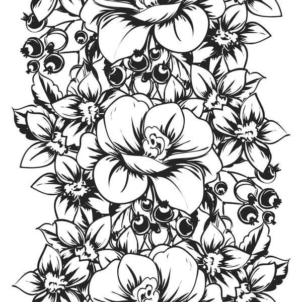 Bloemen naadloos patroon — Stockvector