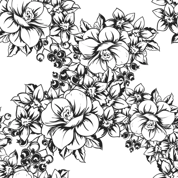 Patrón sin costura floral — Vector de stock