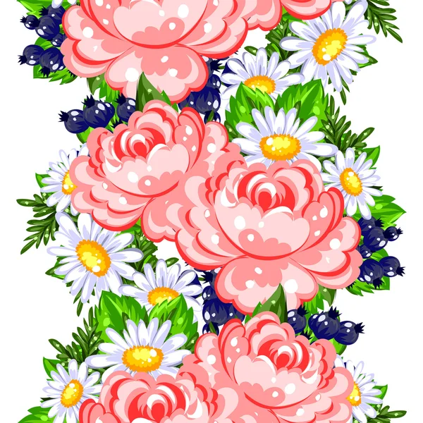 Motif floral sans couture — Image vectorielle